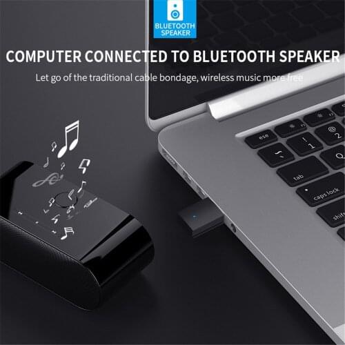 Kebidumei Mini Wireless Usb Bluetooth 5.0 Adapter Transmitter Bt5.0 Dongle Audio Adapter for Computer Pc Laptop Music Receiver