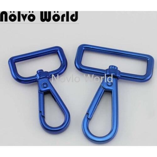 Nolvo World 5-20pcs blue color 26mm 1 inch, 38mm 1.5 inch handbag bag swivel snap hook,Purse strap clasp clips