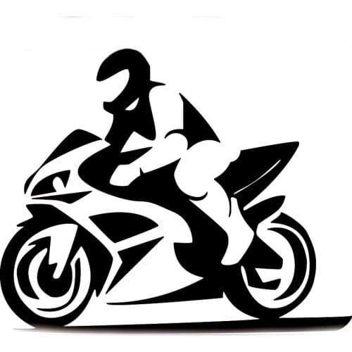 Motorcycle Sticker 15x12cm Silhouette Biker Car Bike Sticker JDM Yamaha R1 R6 Vinyl Waterproof Car Sticker
