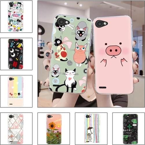 Cartoon Durable Phone Case For LG Q6/LG Q6+ New Dirt-resistant TPU Shockproof For Woman Cute Cover