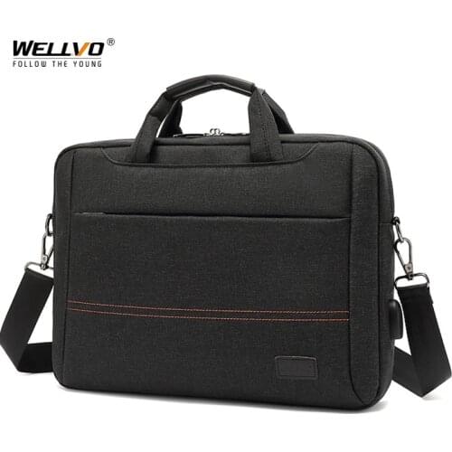 Men 15.6 17.3 Inch Briefcase Male Shockproof Laptop Bag With USB Interface Business Travel Handbag Waterproof Shoulder Bag XA951