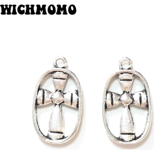 New Fashion 28*16mm 8Pieces/bag Zinc Alloy Oval Cross Charms Pendant for Necklace Jewelry Accessories