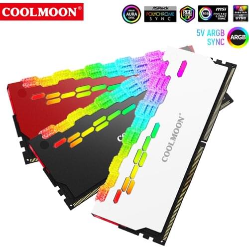 COOLMOON RA-2 RAM Dragon Armor Memory Heat Sink 5V ARGB Radiator Vest 3 4 Pin Cooler Cooling Heatsink For Desktop Computer PC