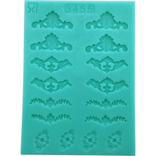 Wholesale 10 pcs Decorative Pattern Silicone Molds Chocolate Fondant Cake Decorating Tools