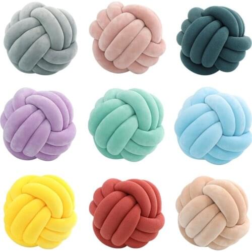 Nordic Knot Ball Pillow Cushion Soft Knot Pillow Cushion Ball Bed Plush Pillow Home Decorative Cushion Ball Plush Pillow