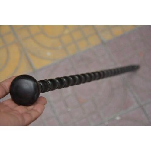 Old Chinese wood crutchstatue, pearl shape, best collection & adornment, free shipping