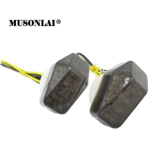 Motorcycle Bike LED Flush Mount Turn Signal Light Indicators Flasher Smoke Clear for Suzuki GSXR 600 750 1000 Bandit 600S 1200s