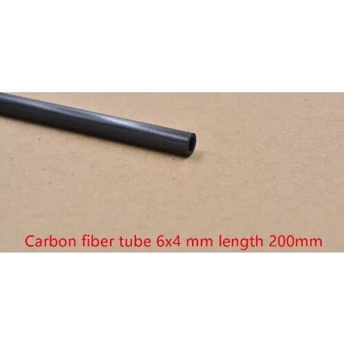 6mmx4mm length 200mm carbon fiber pipe rod hollow tubes airplane model kite 1pcs