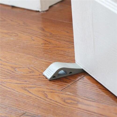 Nail-free Installation Non-slip Rubber Door Stopper Holder Anti-collision Safety Door Wedge Floor Protector Door Stop Doorstops