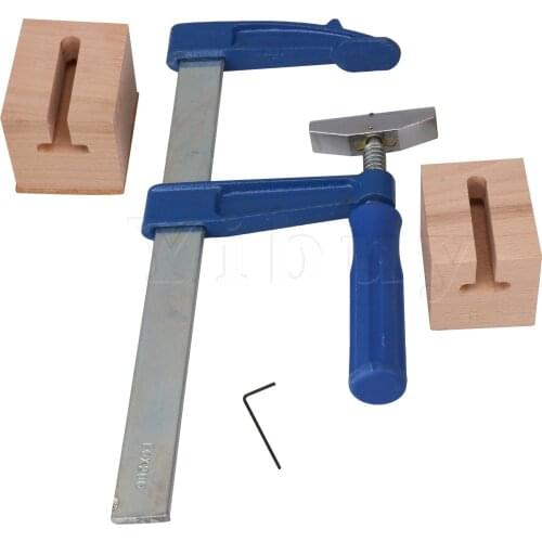 Yibuy 27.5x14CM Metal Fret Insert Luthier Press Tool with 2 Wooden Soundhole Cauls for Electric Guitar Electric Bass
