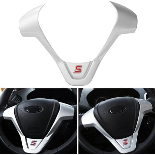 Car Steering Wheel Protective Sequin Cover Trim Sticker For Ford New Fiesta MK7 Ecosport Figo B-MAX KA+ Auto Accessories