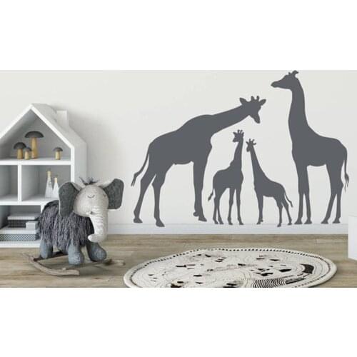 Giraffe Wall Decal Jungle Animal Wall Decals Kids Vinyl Wall Stickers Giraffes Playroom Bedroom Wall Decor Home Decoration C108