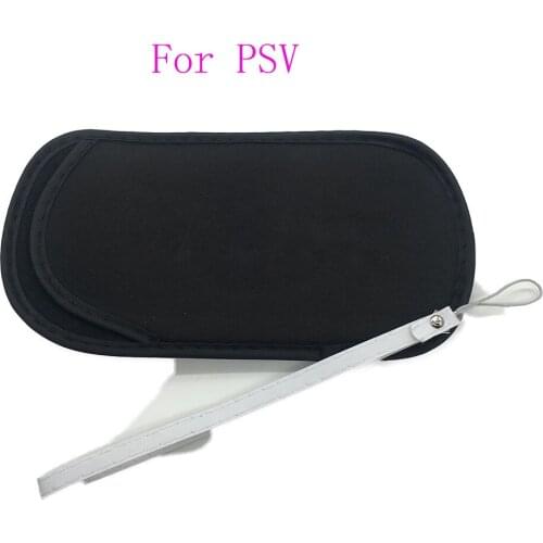 10SETS 2in1 Black Soft Sleeve Bag Case W/ Strip Carry Pouch Protective Cover For Sony PS VITA PCH-2000 PSV 1000 2000