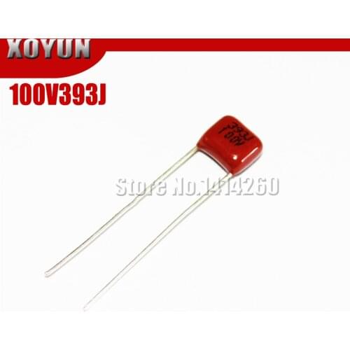 10pcs/lot CBB 100V393J 0.039UF 39NF Pitch 5MM 393J 100V CBB Polypropylene film capacitor