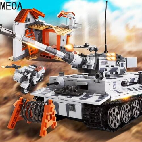 1154pcs WW2 German Tiger Tank Panzer IV Tank Military Army Solider Weapon Model Figures Bricks Toy Gift for Children