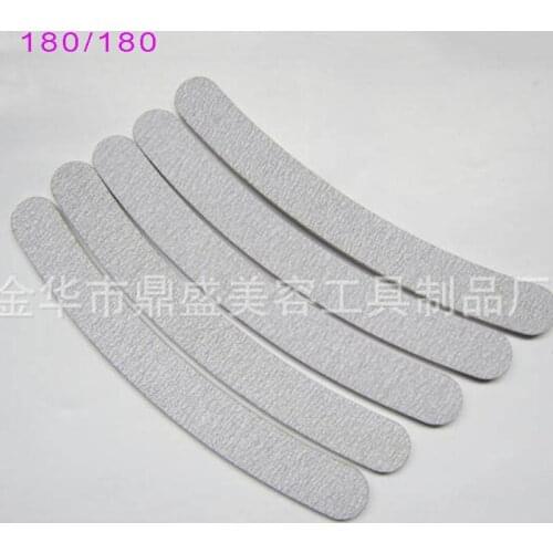 180/180 Zebra Bent Diamond Gray Nail File Professional Emery Board Nail FileS Pedicure 10pcs Manicure Tool #TCF01