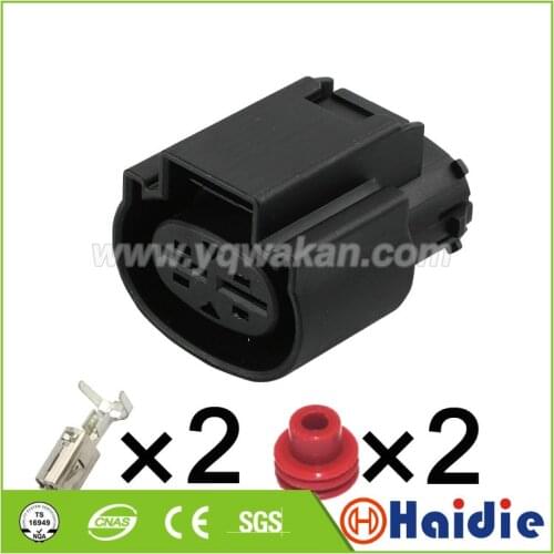 2sets 2pin auto plastic housing plug electrical waterproof cable wiring connector 1897214-1