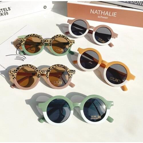 2021Retro Round Kids Sunglasses Boys Girls Sun Glasses Vintage Chirldren Sunglasses Colorful Baby Shades UV Goggles