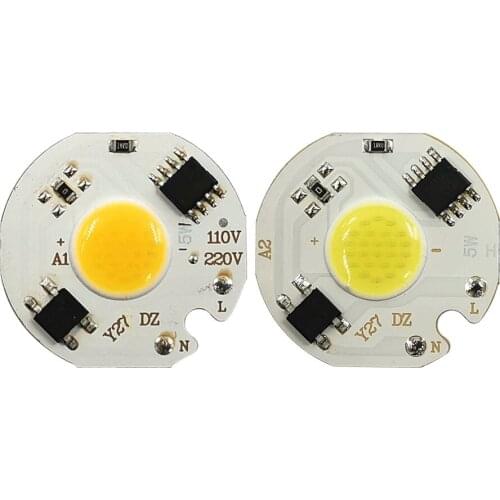 5pcs 220V COB LED Chip 5W 10W Round COB Light for Spotlights Downlight Tacklights Flood Lamp Warm Cold White Driverless LED Bulb