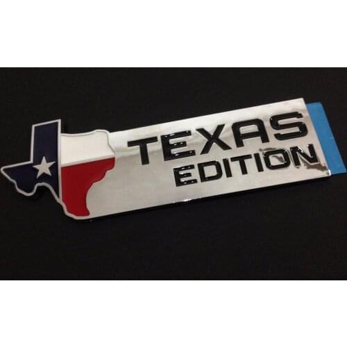 AUTO Car CHROME TEXAS EDITION high quality big size Trunk Boot Emblem Side Wing Badge Sticker