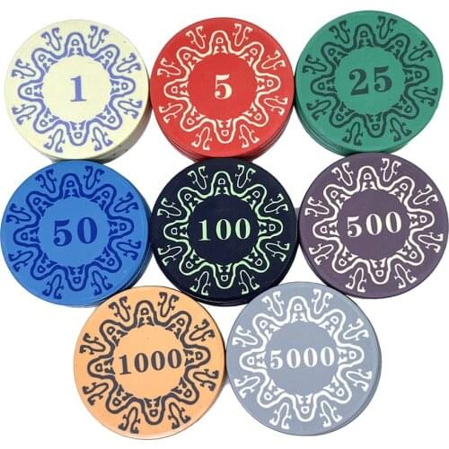 Free Design Custom Logo Pork Chips 39mm Ceramic Poker Chips with 10g for Table Game