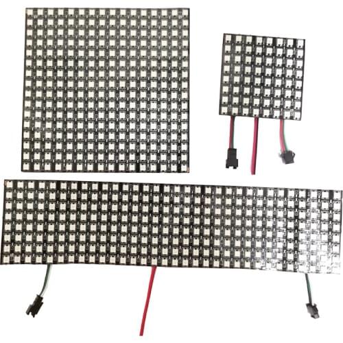 WS2812B LED Digital Flexible DC5V Individually Addressable Panel Light WS2812 8x8 16x16 8x32 Module Matrix Screen