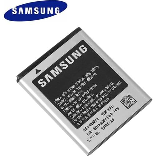 EB494353VU 100% Original Battery For Samsung S5330 GT-S5570 i559 S5570 S5232 C6712 S5750 Authentic Battery EB494353VU 1200mAh