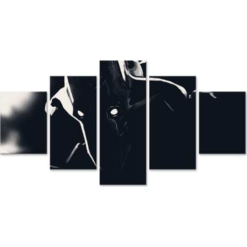 DotA2 Juggernaut Artwork Poster Home Decoration 5 Pieces Wall Art Modular Food Pictures Restaurant Canvas Painting