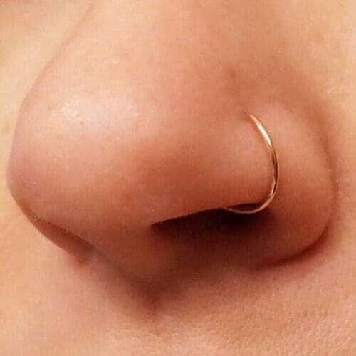 1 Pc Fashion Fake Nose Ring Septum Ring Hoop Cartilage Tragus Helix Small Piercing Nose Ring For Women Accessories