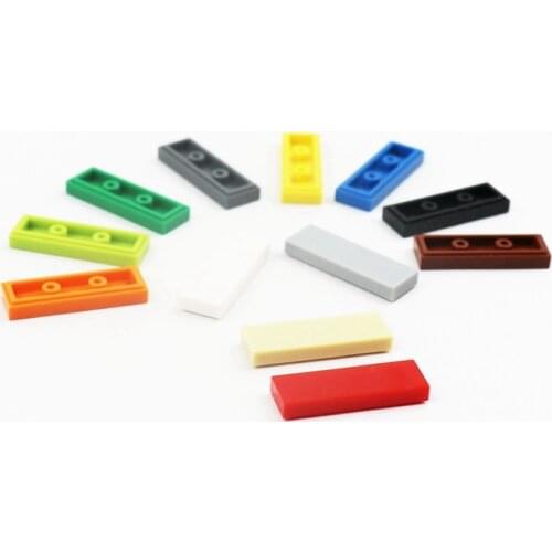 100 Piece Flat Tiles 1 X 3 MOC Building Blocks Parts DIY Kits Elements Replacement Compatible 63864 Parts Childrens Bricks Toys