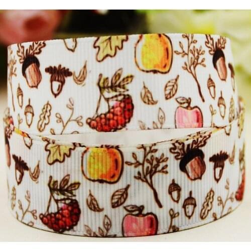 22mm 25mm 38mm 75mm Nuts Cartoon pattern printed Grosgrain Ribbon party decoration 10 Yards X-04130