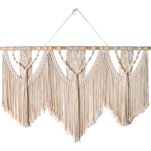 Macrame Wall Hanging Tapestry Handwoven Cotton Rope Boho Tapestry Home Decor Tapestry Wall Art Door Curtain Wedding Background