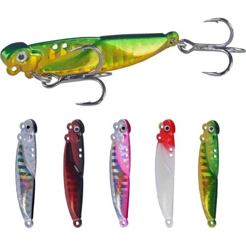 Metal Jig Fishing Lure Weights 15g/5cm Trolling Hard Bait Bass Fishing Bait Tackle Trout Jigging Lure Jigs Saltwater Lures