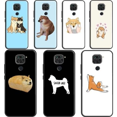 Cute Kawaii Shiba Inu Case For Xiaomi Redmi Note 7 8 9 Pro Note 8T 9S Note 10 Pro Cover For Redmi 9T 9A 9C K40