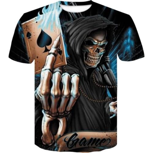 2021 Fashion hot Skull mans T-shirt T shirts 3d Print t-shirt Vintage Men Clothing Summer tops tee oversized T shirt streetwear