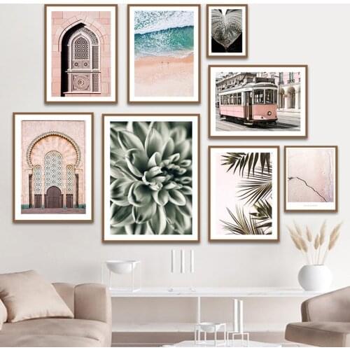Islam Morocco Tram Succulents Car Beach Wall Art Canvas Painting Nordic Posters And Prints Wall Pictures For Living Room Decor