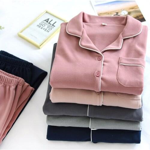 243 New Autumn Spring Women Velvet Warm Soft Pajamas Sets Pink Red Fashion Pajama Long Sleeve Pyjamas Sets Men Sleepwear Night