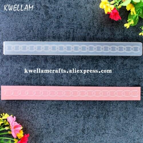 Oval String Plastic Embossing Folder For Scrapbook DIY Album Card Tool Plastic Template 21.8x2.1cm KW7102320