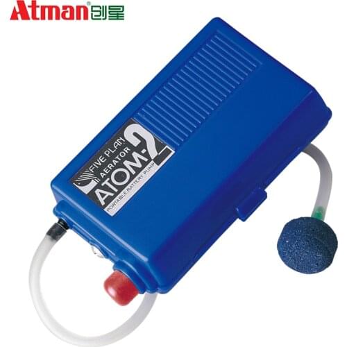 ATMAN ATOM2 dry battery portable fishing box air pump oxygen pump 2L/M.Portable mini air pump, outdoor aerator for fishing