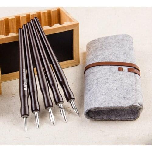 Japen Great Master Professional Comics Dip Pen Brand Fountain Pens Art Painting Tools 5 Shaft 5 Nib with Bag Set