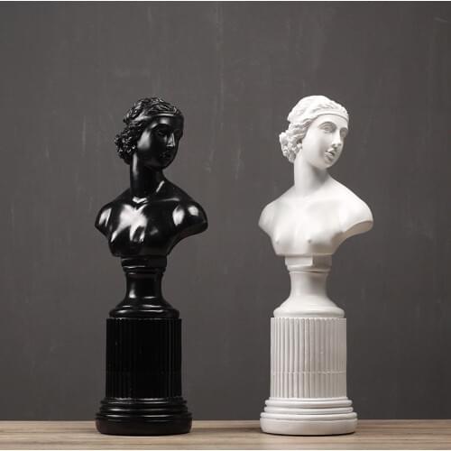 43cm Resin Freya Goddess Statuettes Living Room Home Sculpture Study Art Room Window Creative Portrait Decoration Gifts