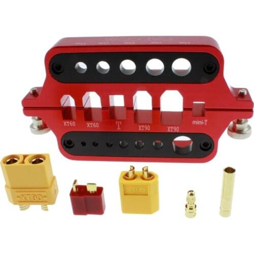 Thermal-protective Aluminum Alloy Soldering Jig Station for RC XT60 XT90 Deans Banana Plug Aircrafts