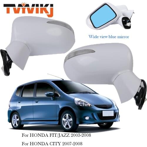 TVYVIKJ Outer Rearview Mirror Exterior Mirror Assy For HONDA FIT JAZZ CITY 2003-2008 5 PINS/3 PINS Rear view Assembly