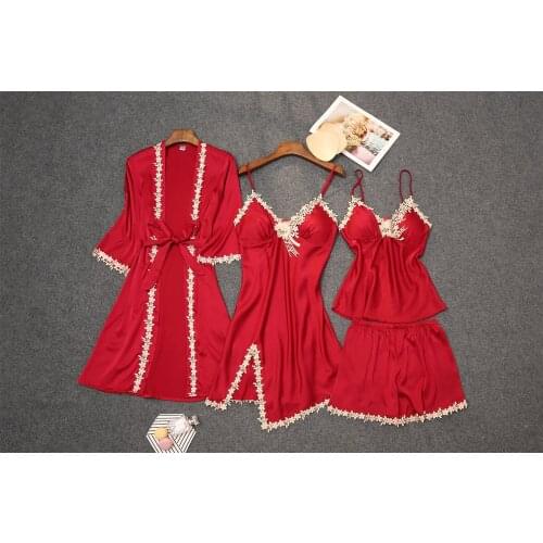 Spring and Summer Bathrobe Lace Sleepwear Women Shorts Velor Pajamas Fashion Womens Nightgown 2021 Negligee Suspensors Sex Suit