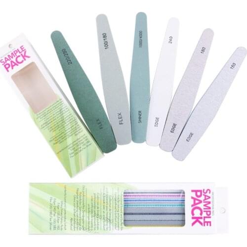 Grit 80, 100, 150, 180, 240 Bulk Art Glitter Nail File (NTF-107) Zebra Disposable Buffer