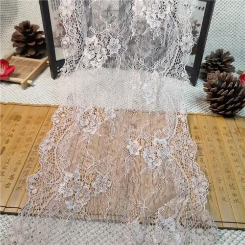 RR1180-1 18cm nylon spandex elastic broad lace for lingerie