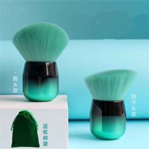 1Pcs Fluffy Face Powder Foundation Blush Brush Soft Mushroom-Head Makeup Brush Chubby Cosmetic Beauty Tools With Bag