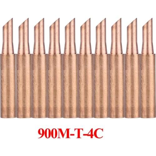 10Pcs/lot Pure Copper Solder Soldering Tip 900M-T-4C Welding Sting BGA Soldering Station Rework Tools