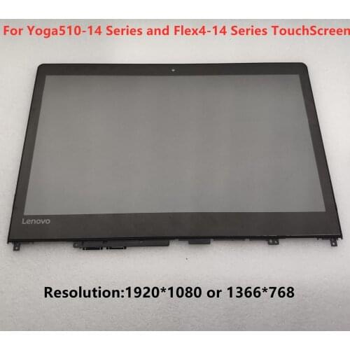14" Yoga 510 14IKB HD FHD Touch LCD Display Screen Assembly For Lenovo Flex 4-1435 1470 1480 YOGA 510 14ISK