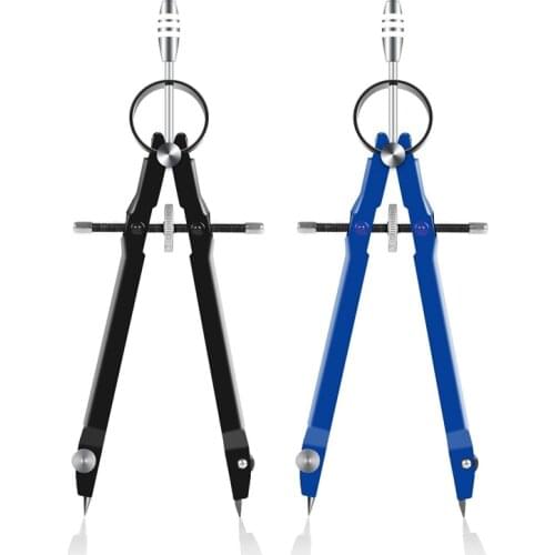 2 Pcs Compass, Compass Geometry Set with Lock, Math and Precision Compass, Metal and Durable for Solid and Plane Precision Tool